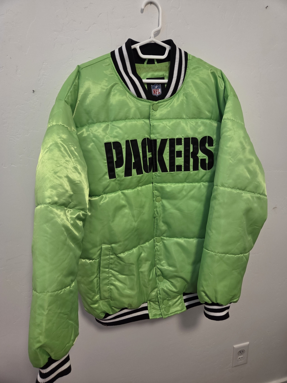 NFL Green 'Packers' Puffer Jacket - Mens XL